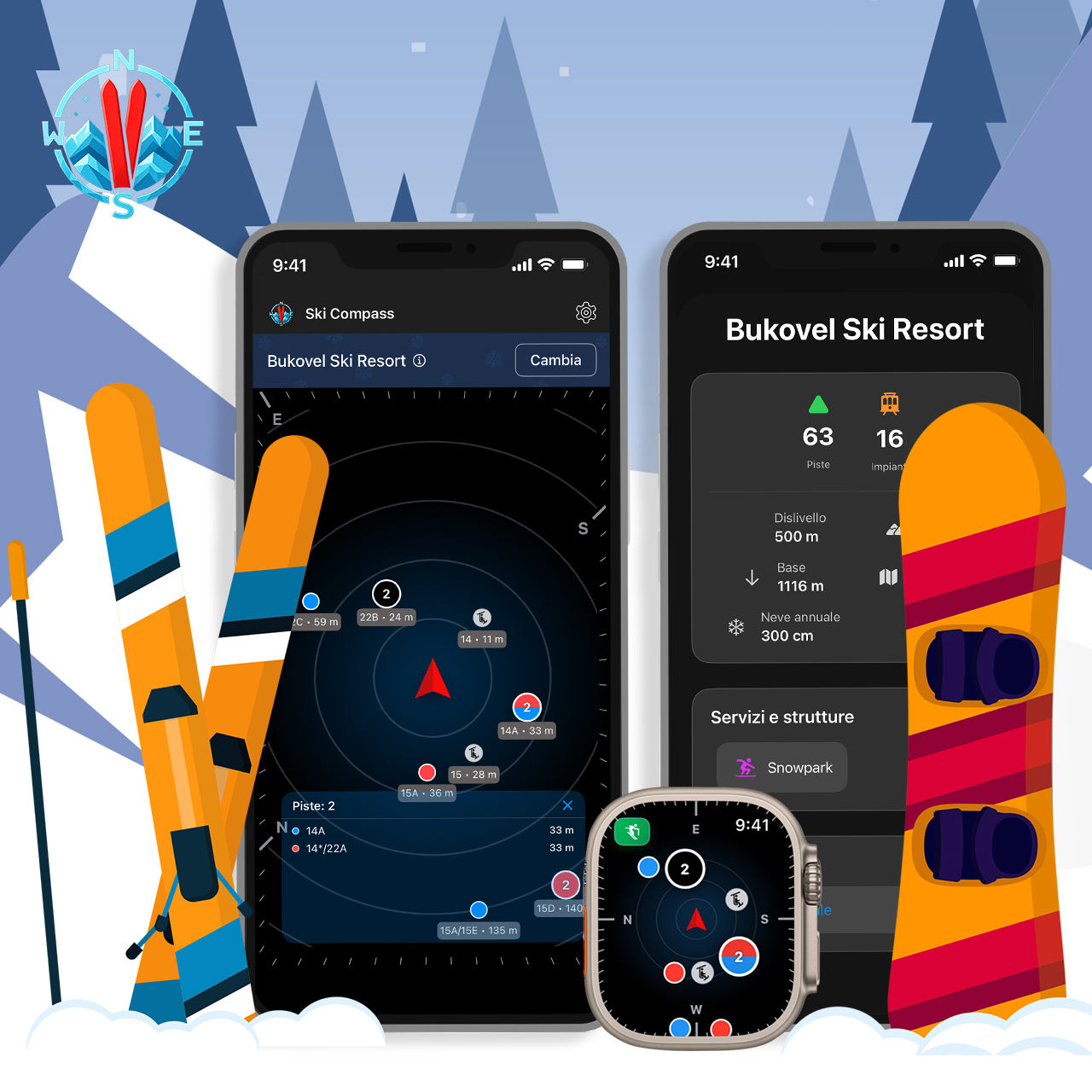 Ski Compass App